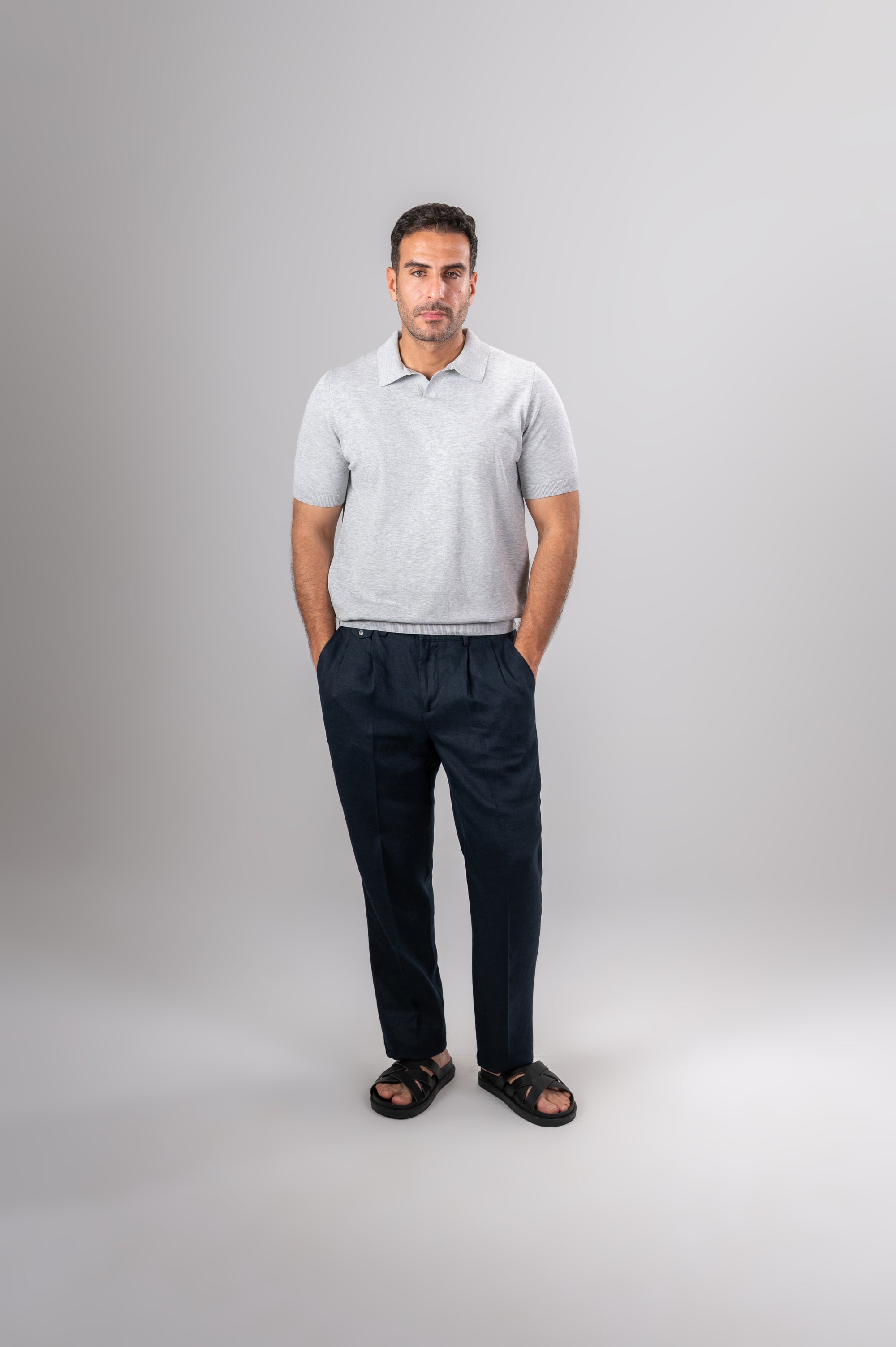 TONEX V POLO SHIRT COTTON - Grey