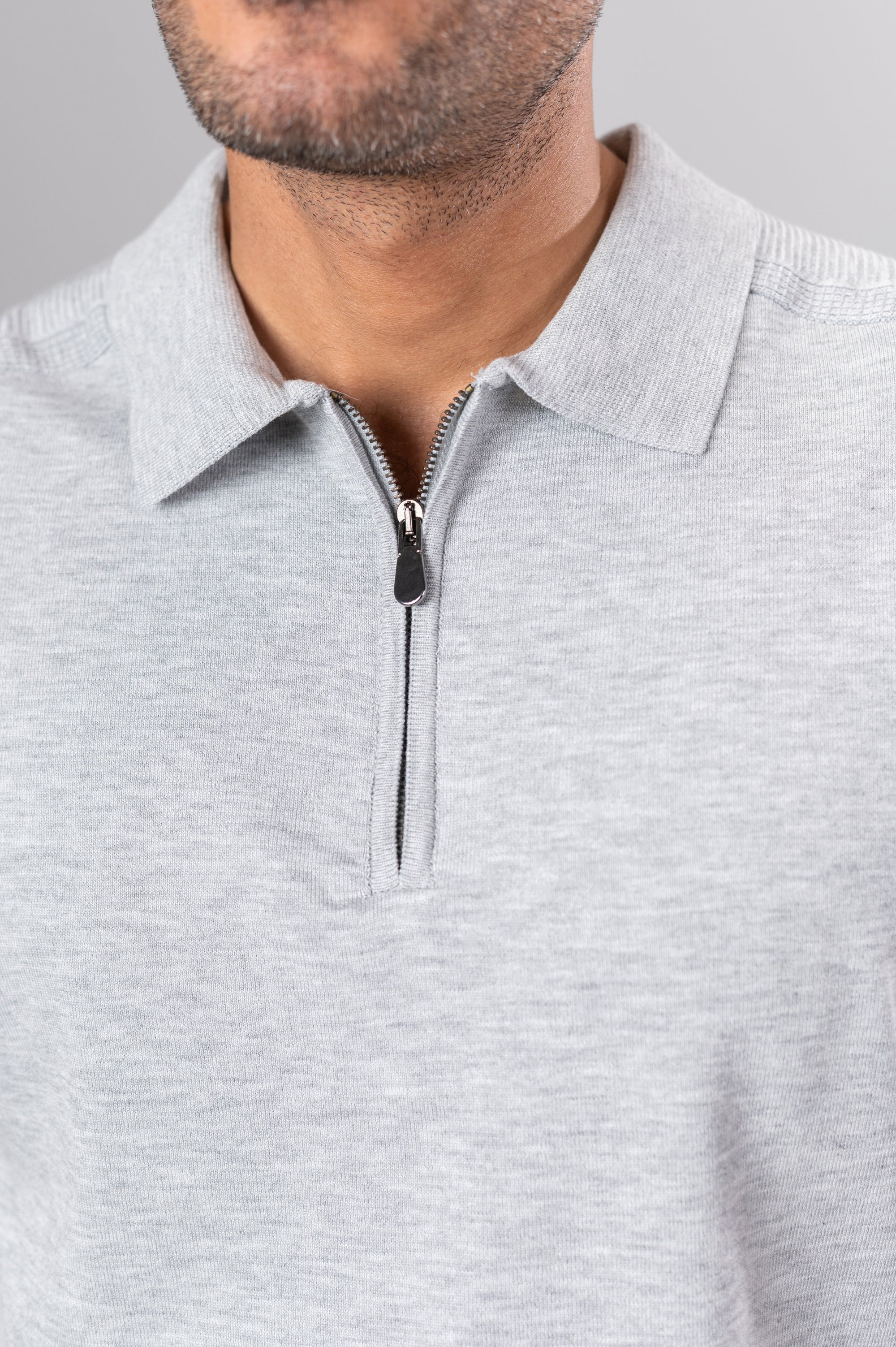 RICCARDO QUARTER ZIP - Grey
