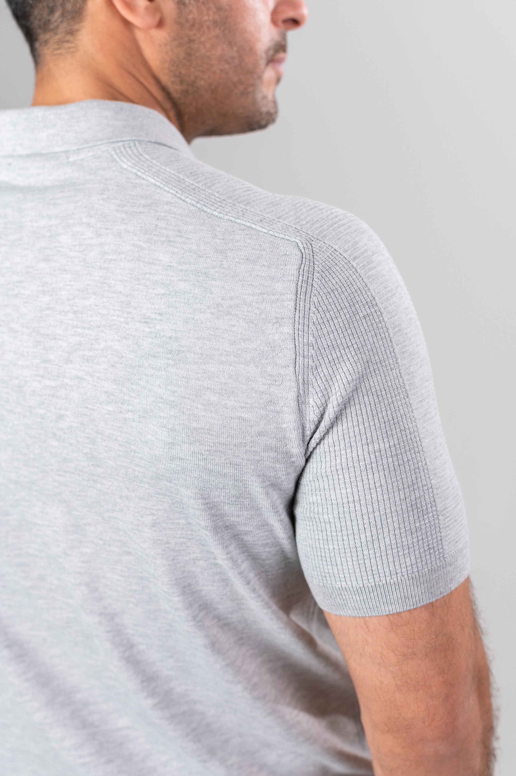 RICCARDO QUARTER ZIP - Grey