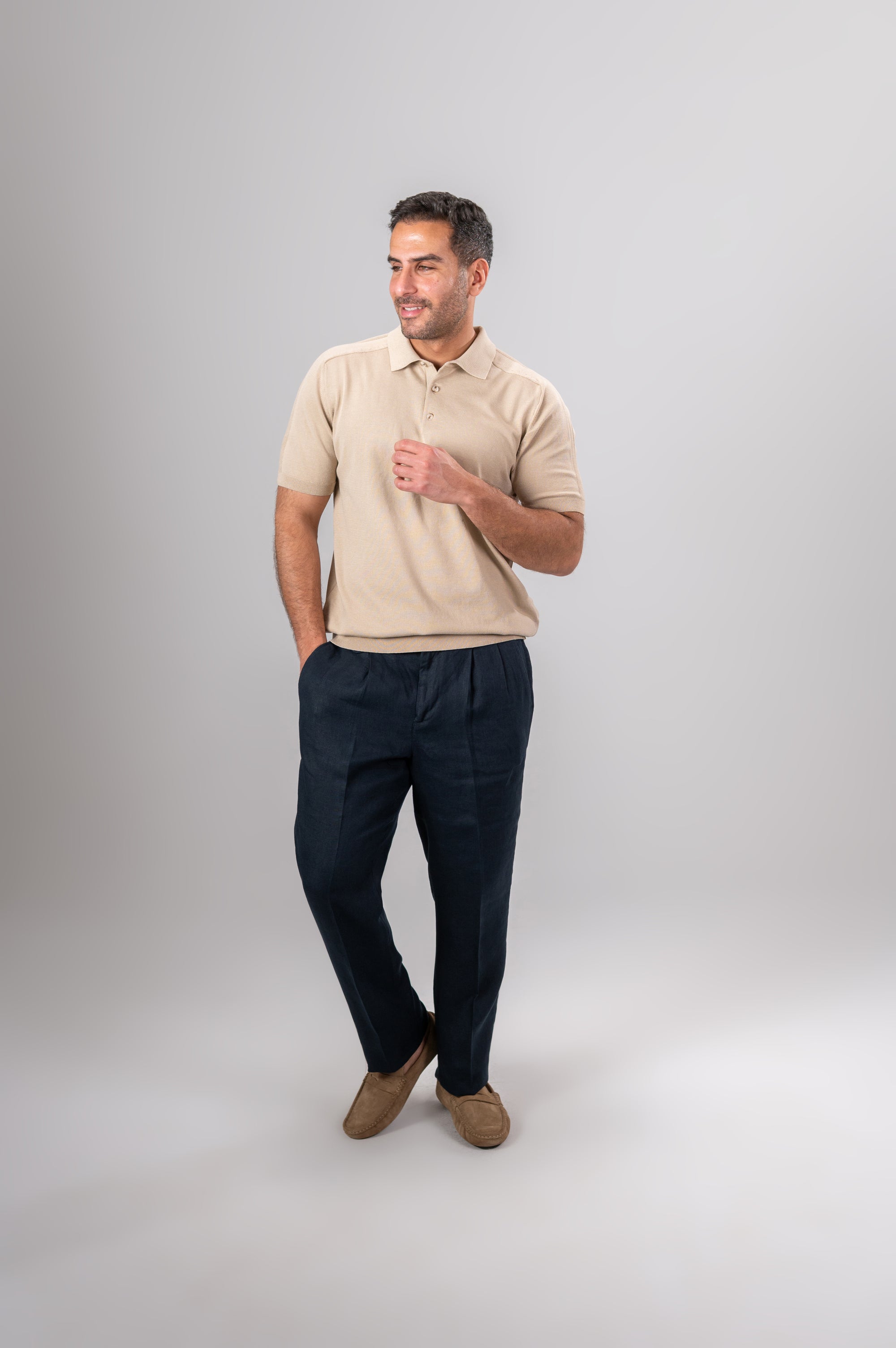 RICCI POLO SHIRT - Light Beige