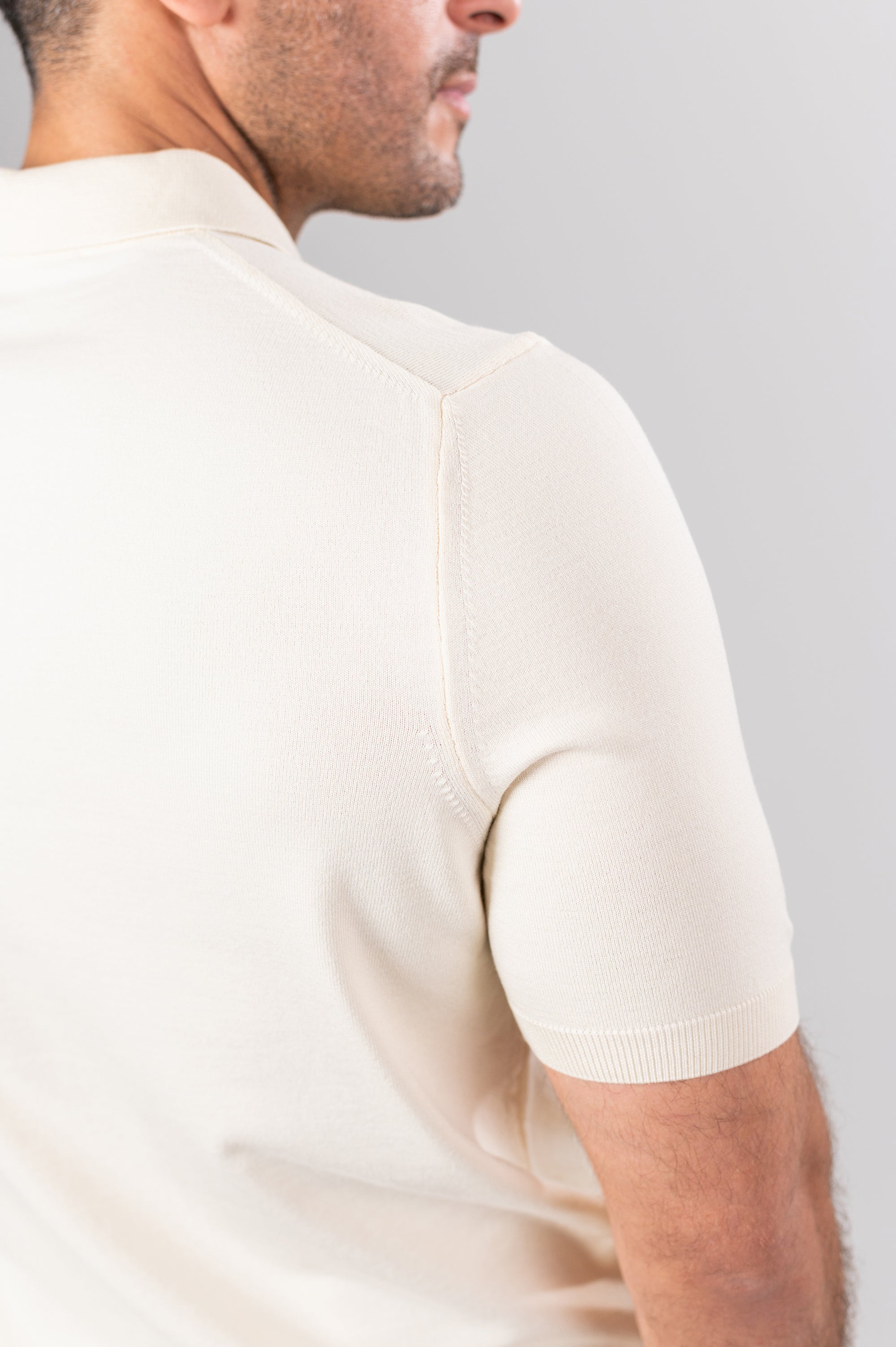 KENNY LOOSE ZIP SHIRT - Off White