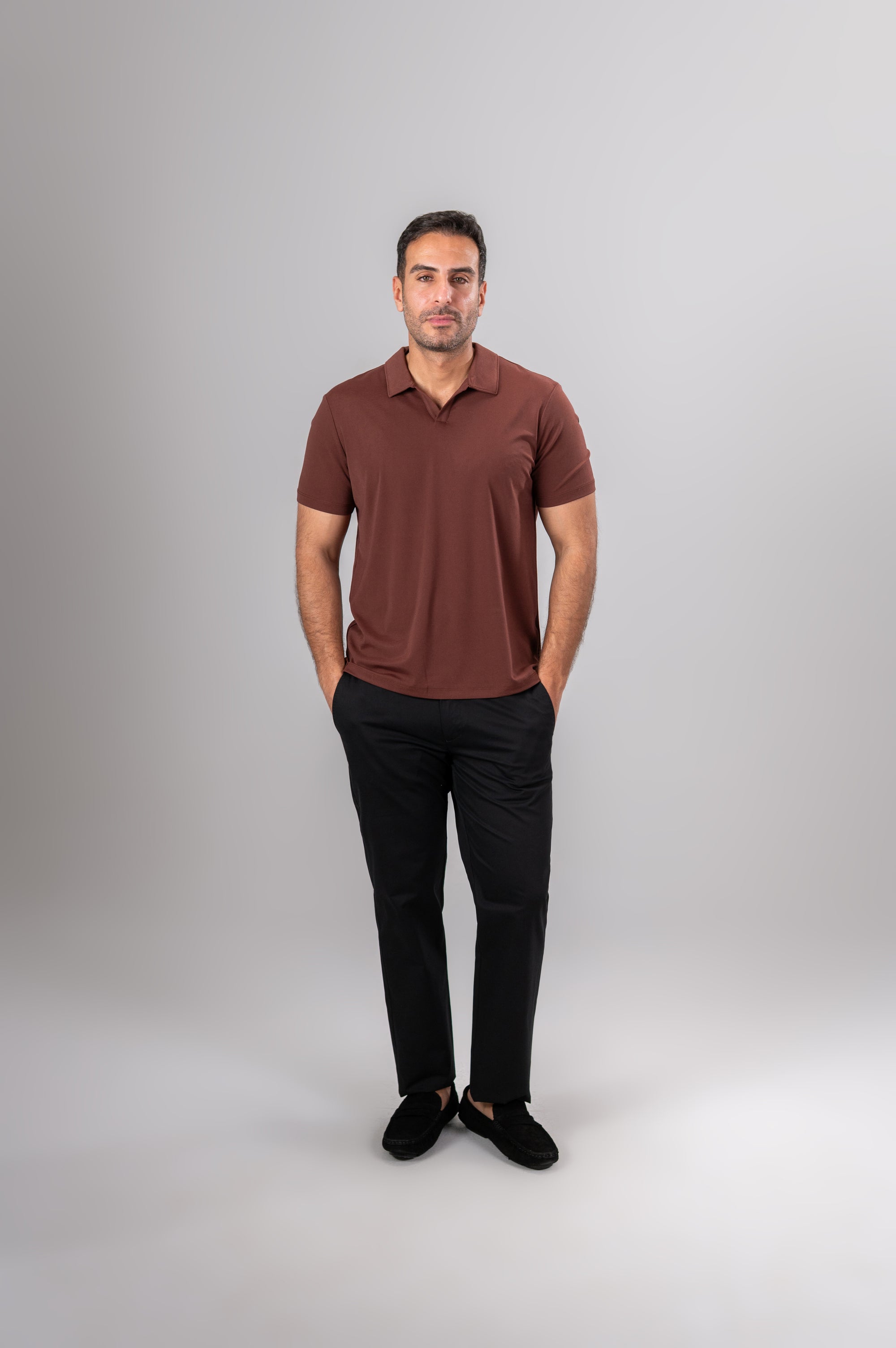 ANDRES V POLO SHIRT MODAL - Dusty