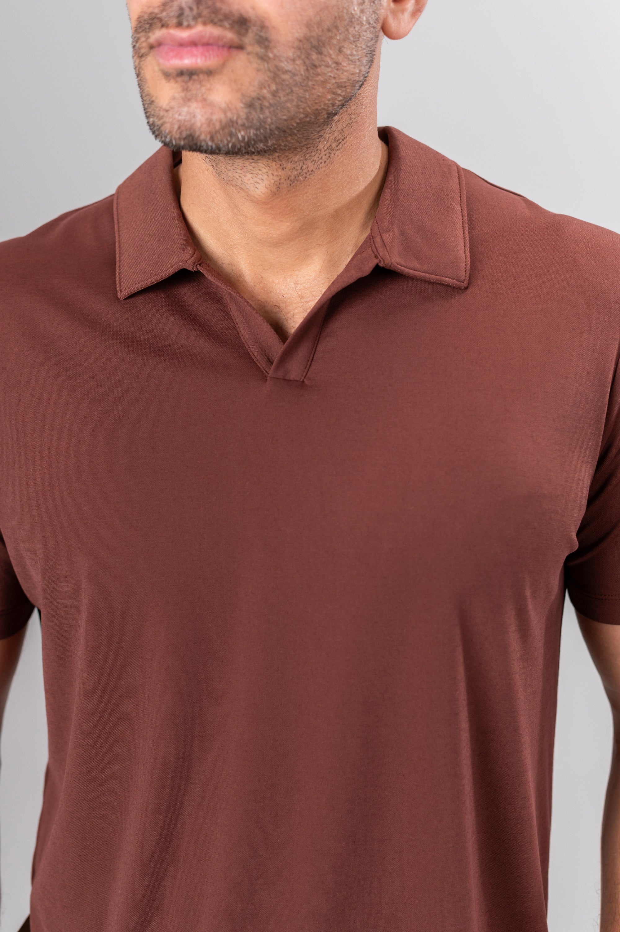ANDRES V POLO SHIRT MODAL - Dusty