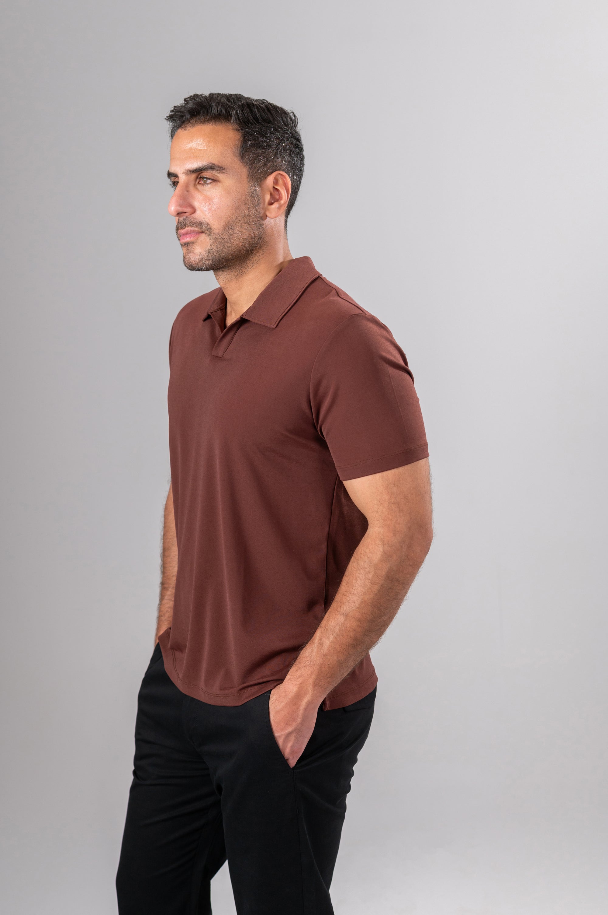 ANDRES V POLO SHIRT MODAL - Dusty
