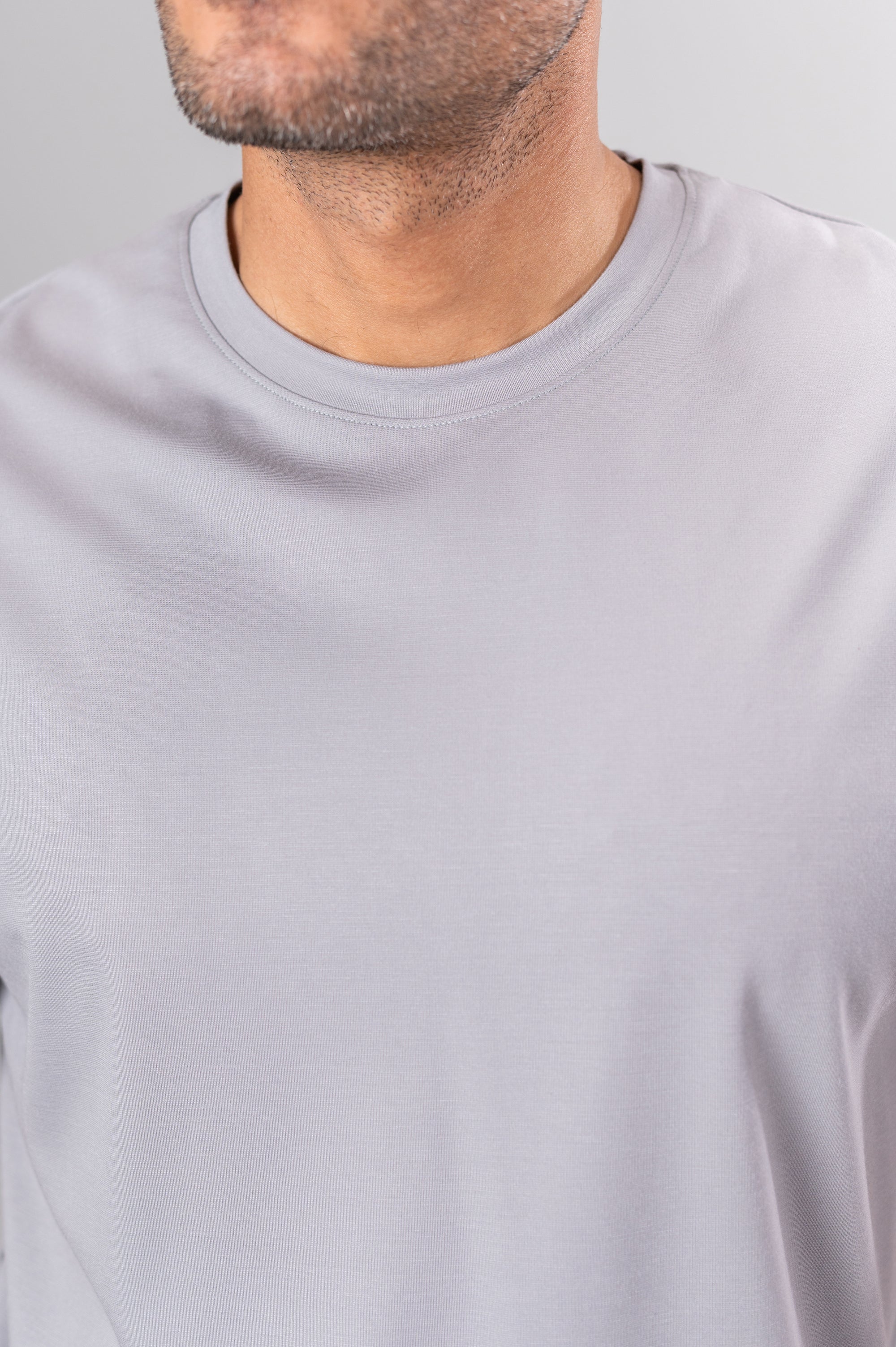 NARIO CREW NECK T-SHIRT - Light Grey