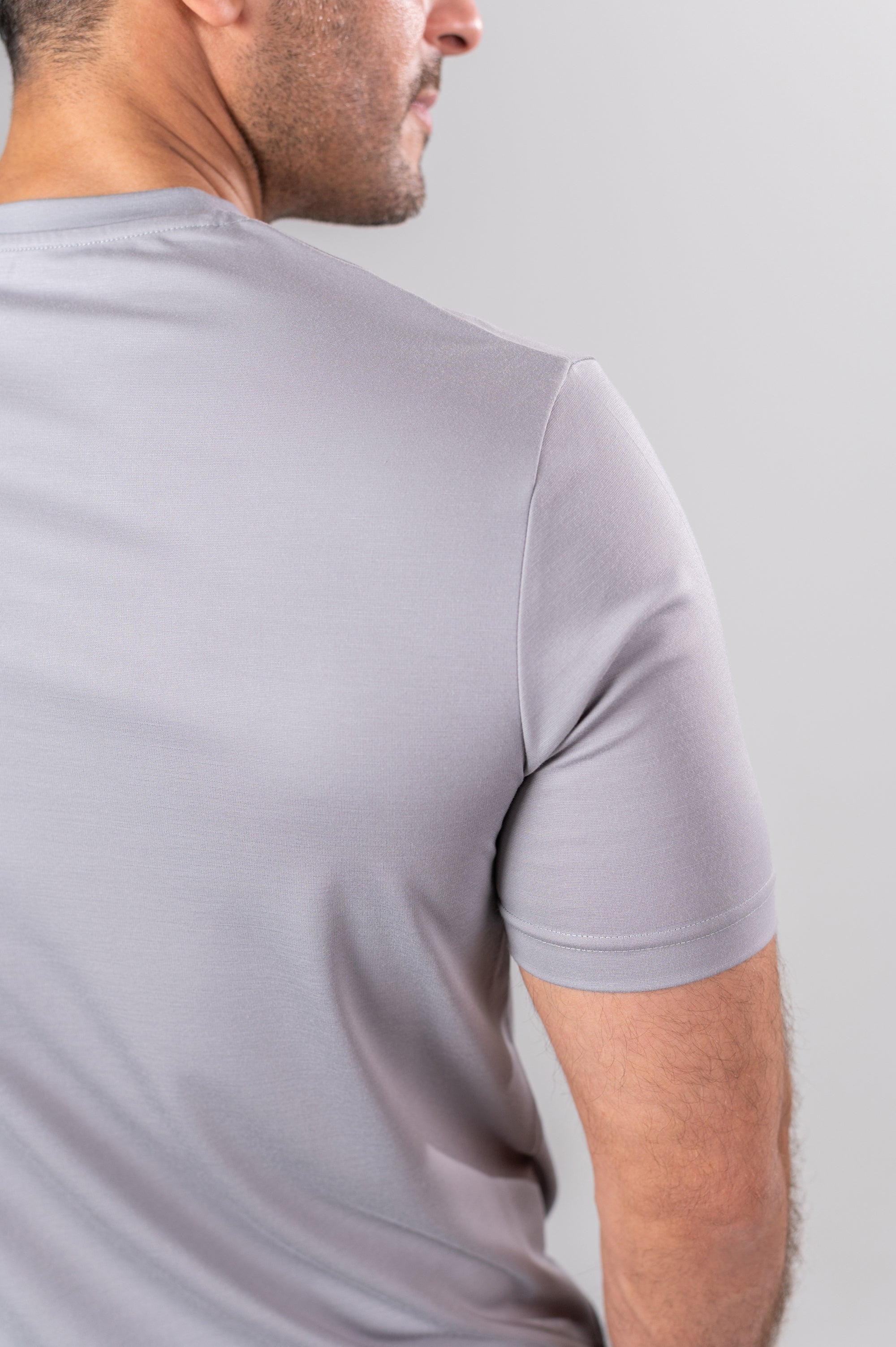 NARIO CREW NECK T-SHIRT - Light Grey