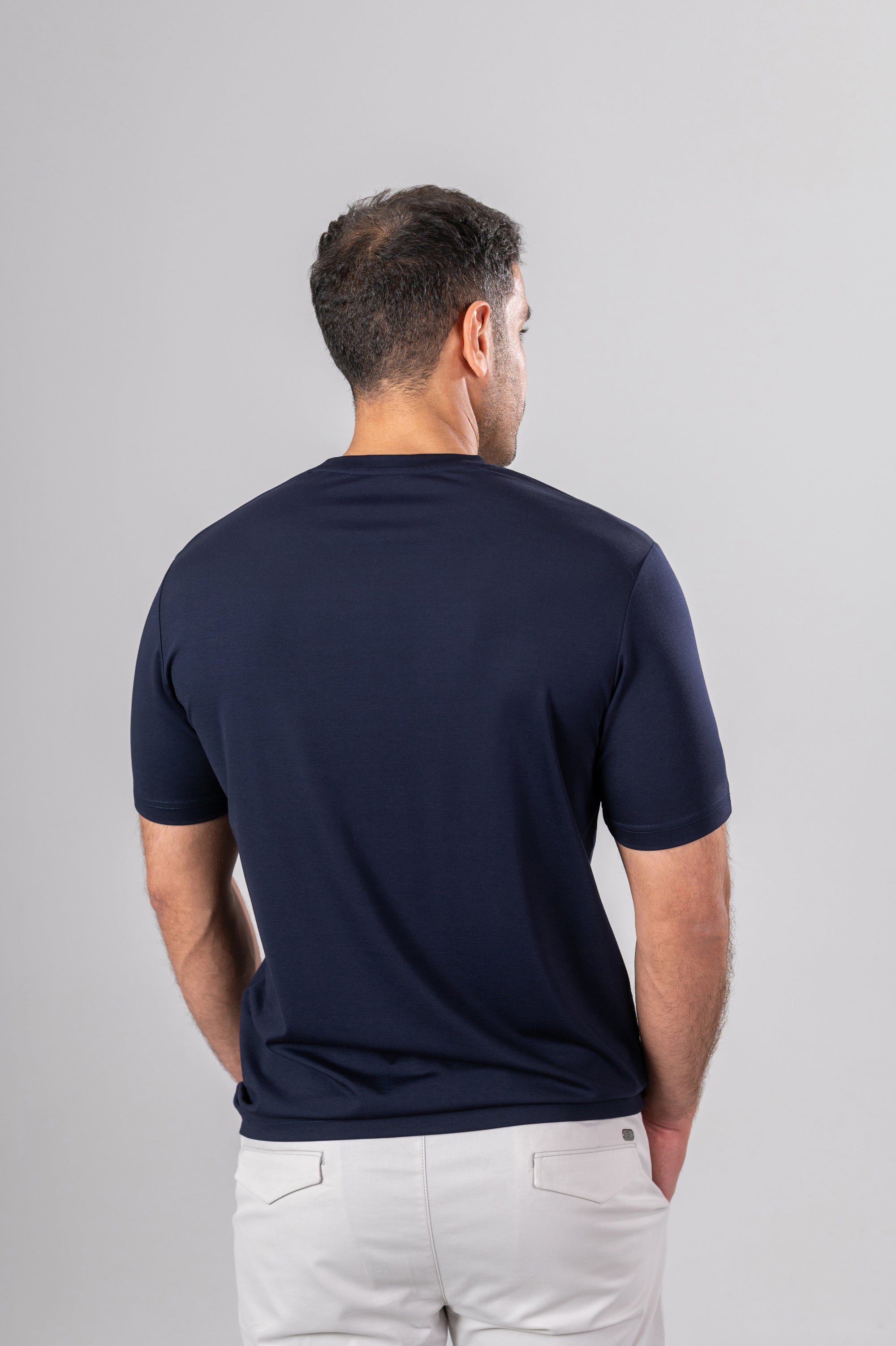 NARIO CREW NECK T-SHIRT - Navy