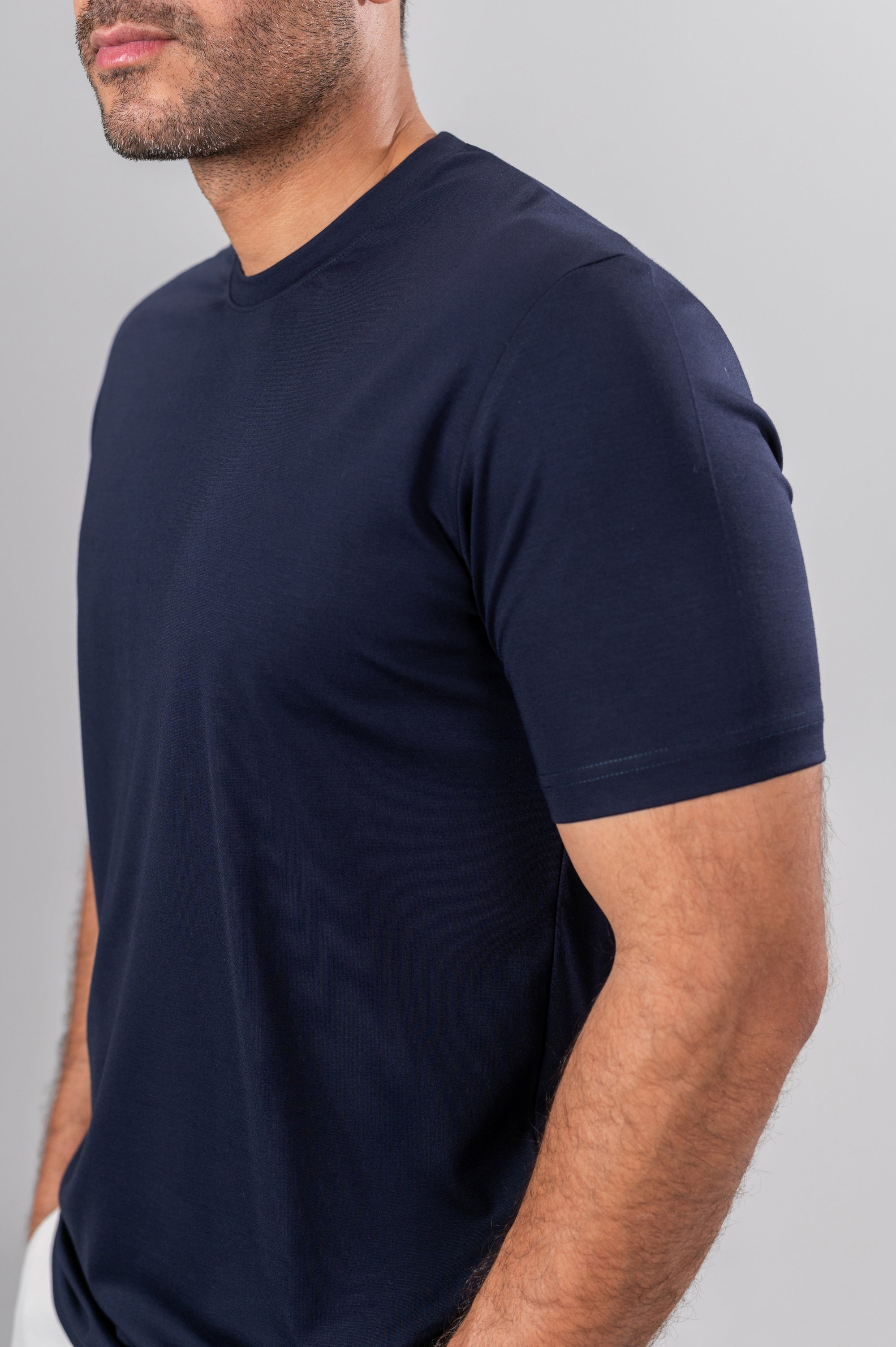 NARIO CREW NECK T-SHIRT - Navy