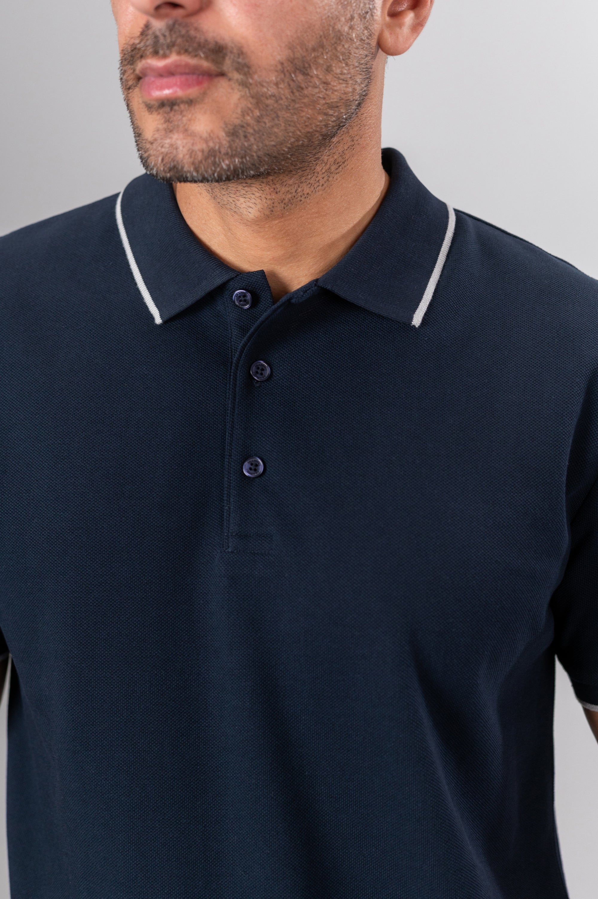 RICOS RINGER POLO SHIRT - Navy