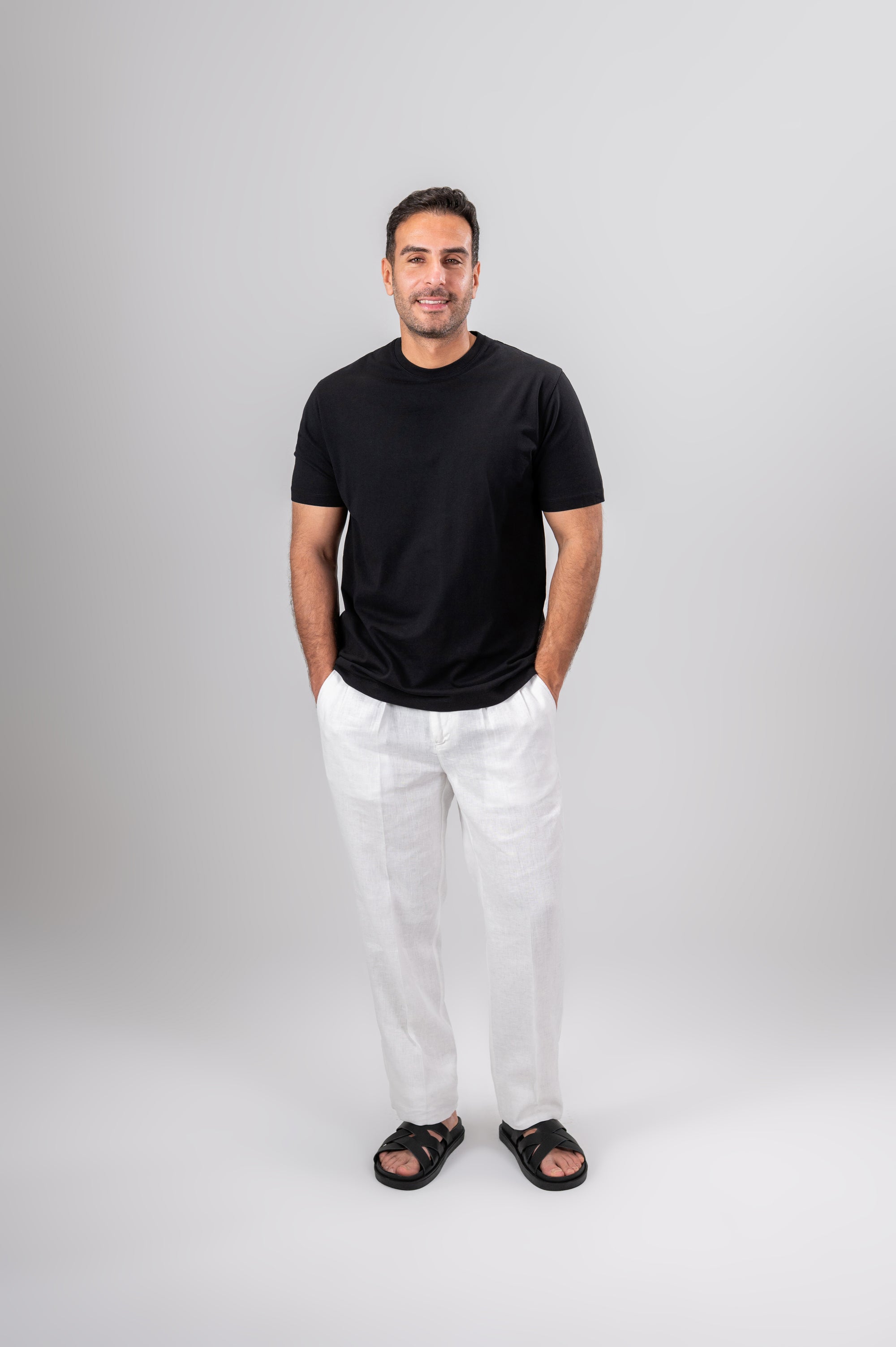 ADRIANO BASIC T-SHIRT - Black