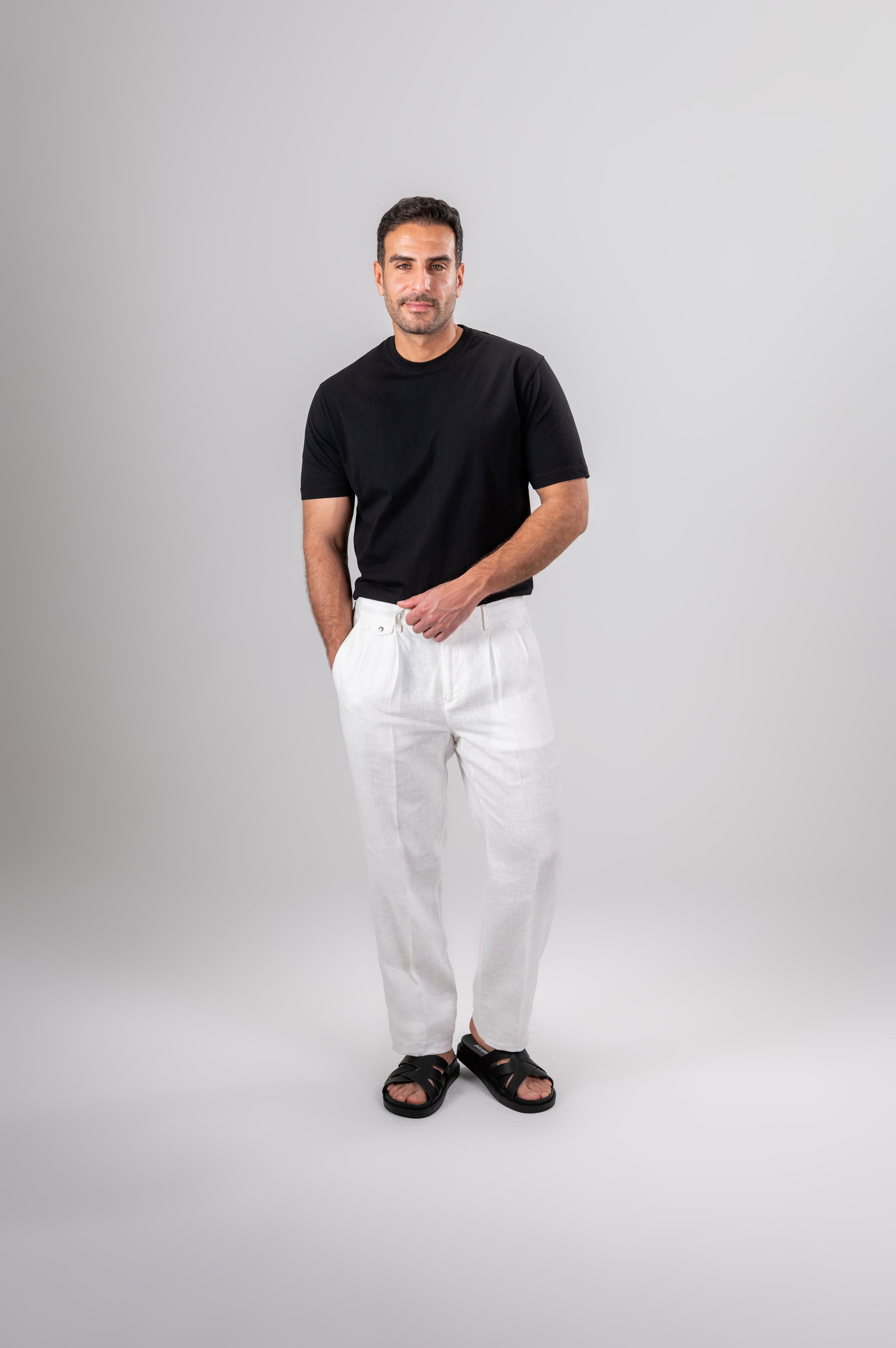 AMALFI LINEN PANTS - White