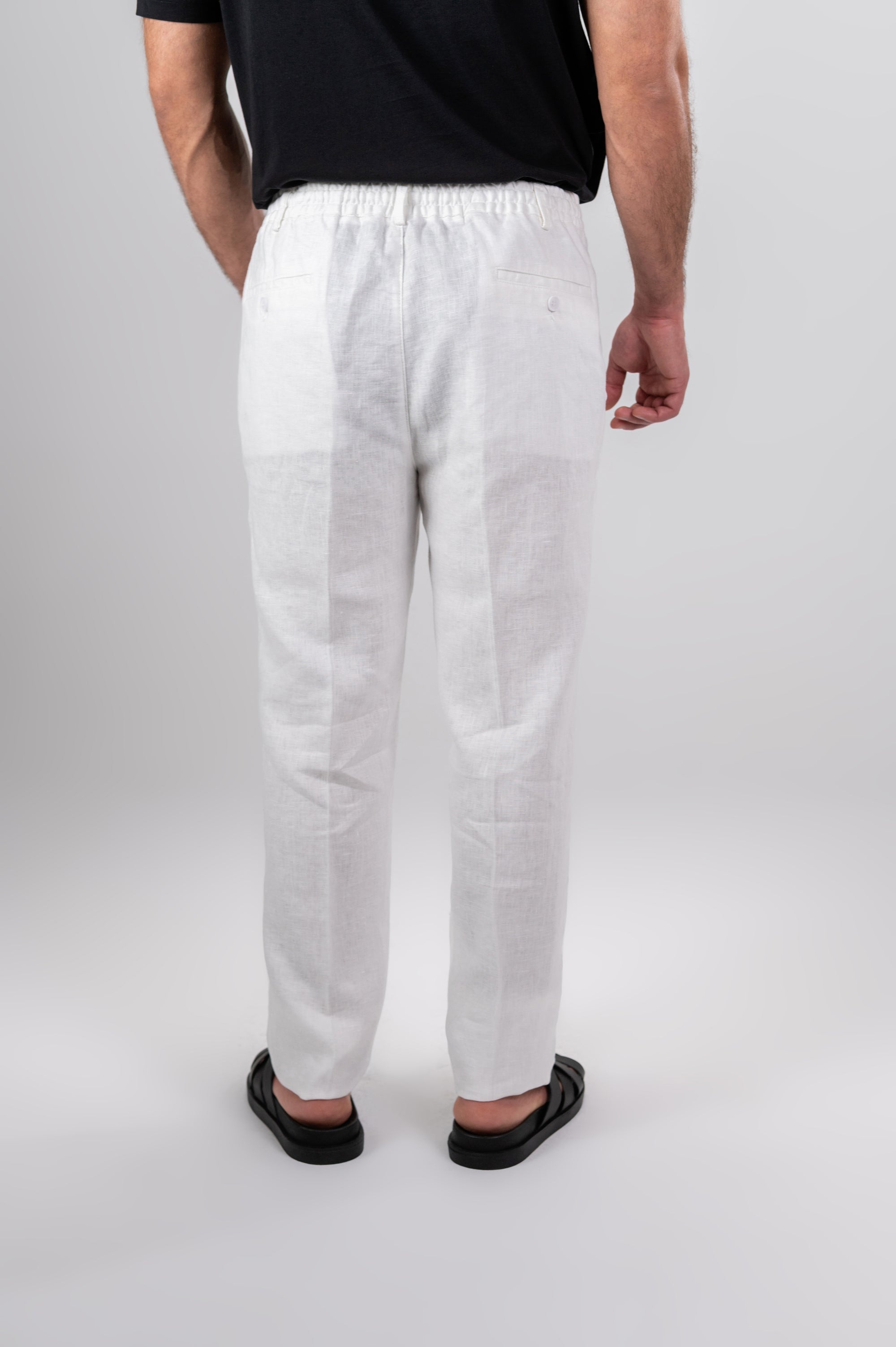 AMALFI LINEN PANTS - White