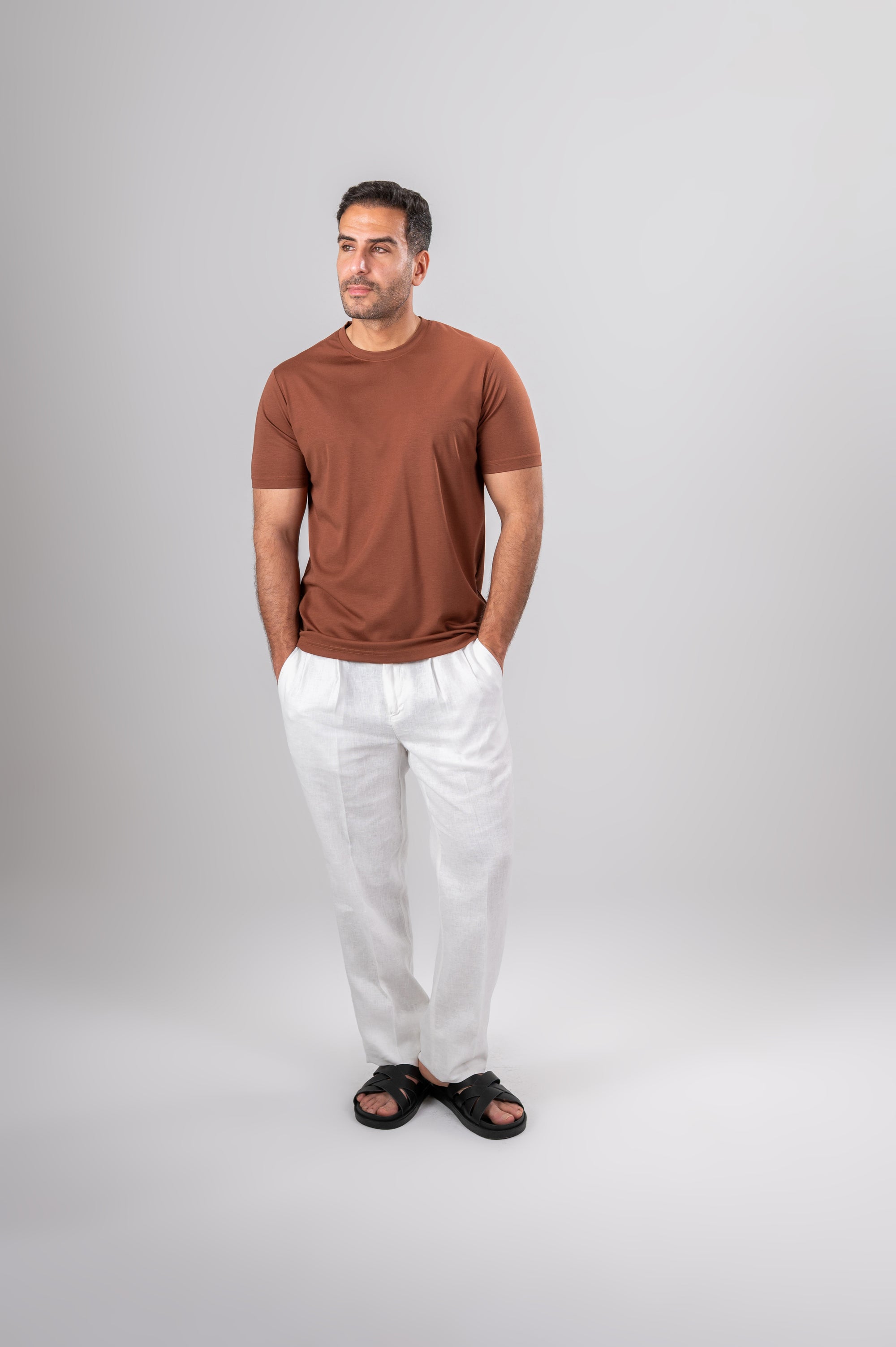 NARIO CREW NECK T-SHIRT - Dusty