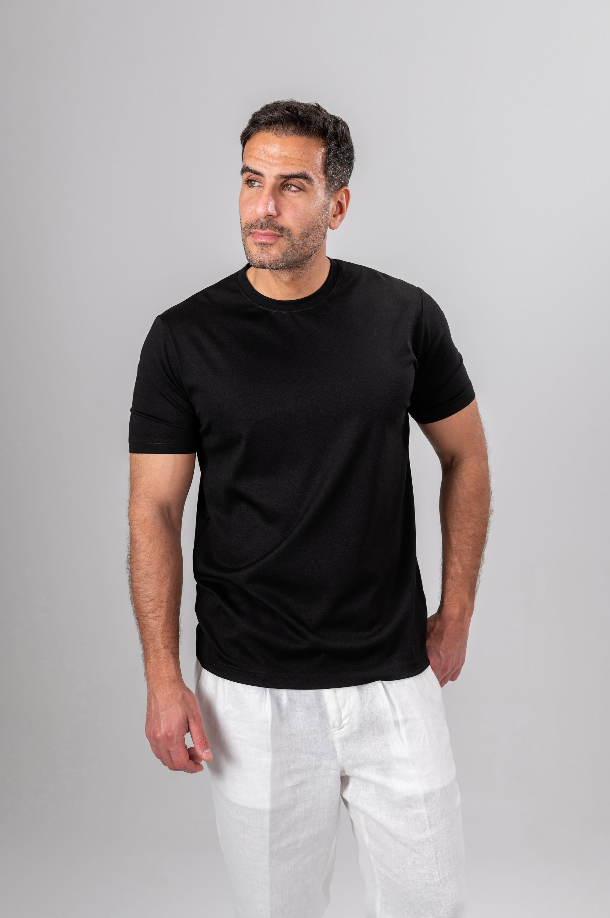 NARIO CREW NECK T-SHIRT - Black