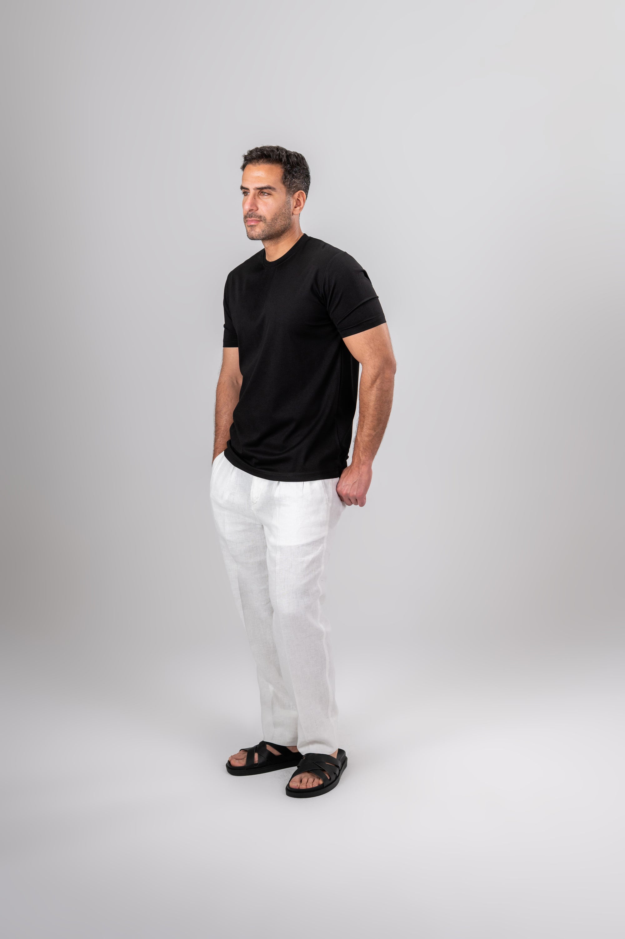 NARIO CREW NECK T-SHIRT - Black