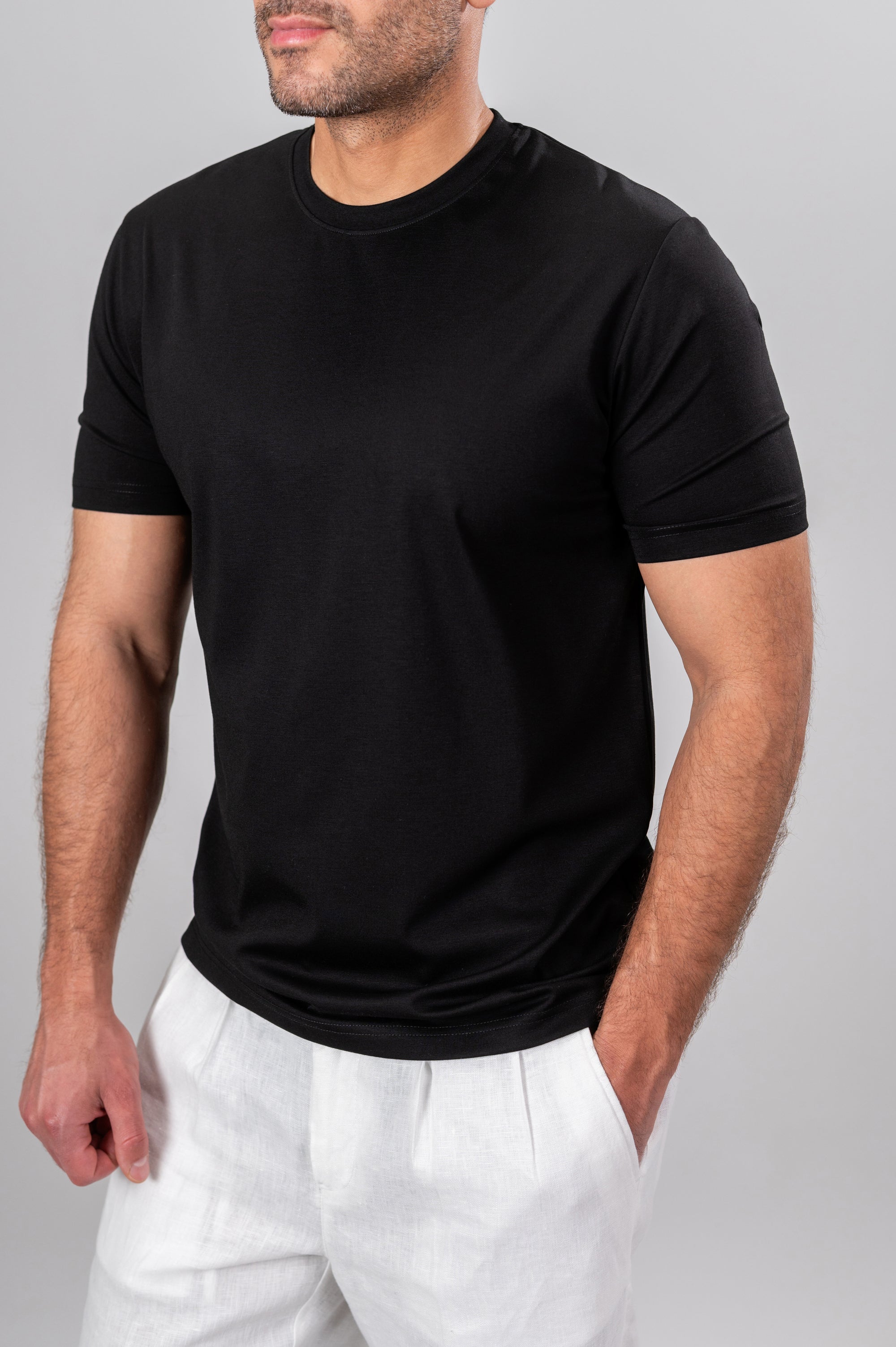 NARIO CREW NECK T-SHIRT - Black