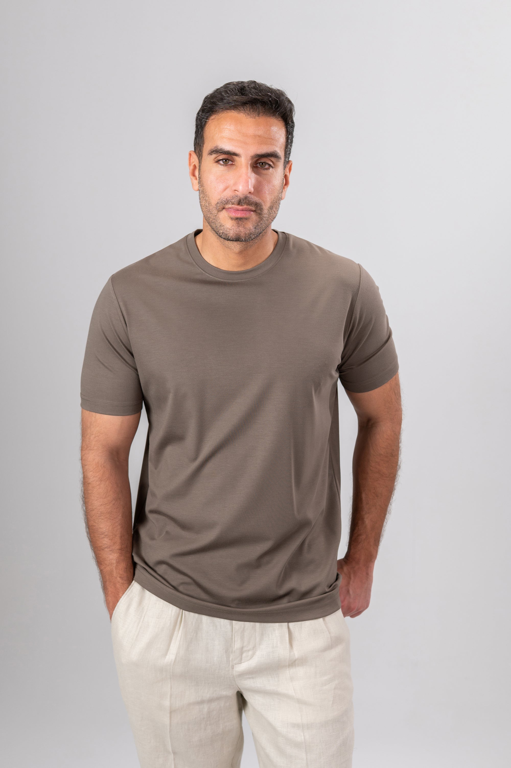 NARIO CREW NECK T-SHIRT - Olive