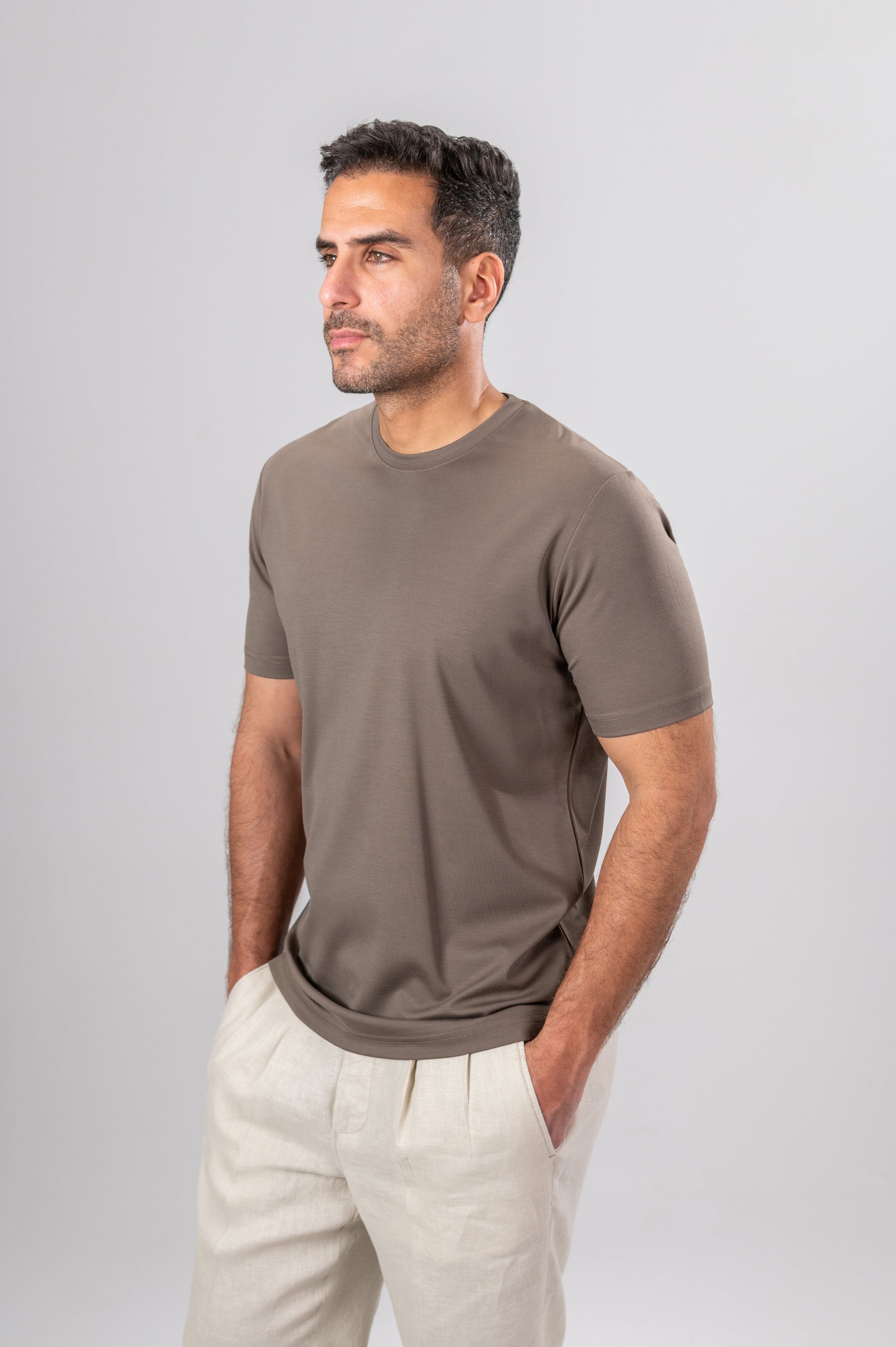 NARIO CREW NECK T-SHIRT - Olive