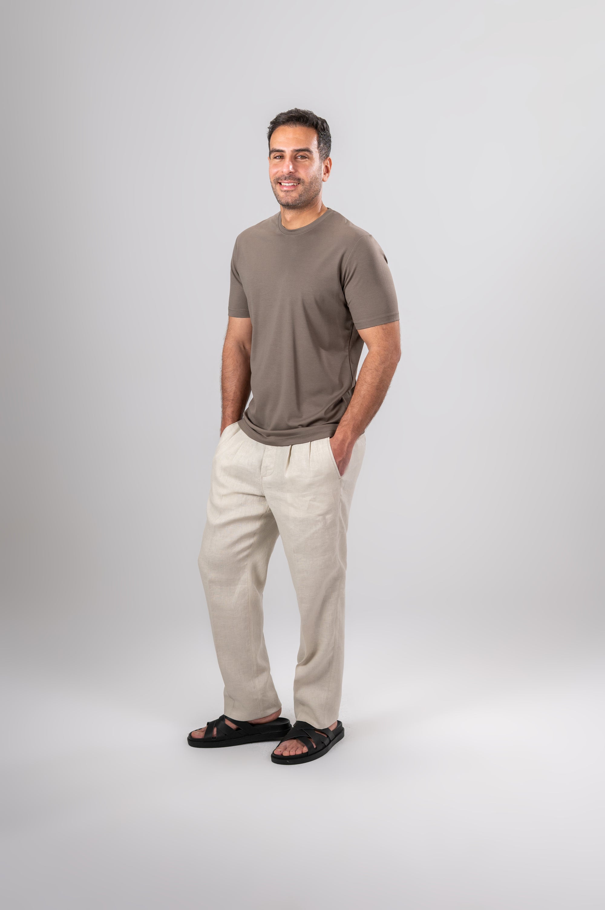 NARIO CREW NECK T-SHIRT - Olive
