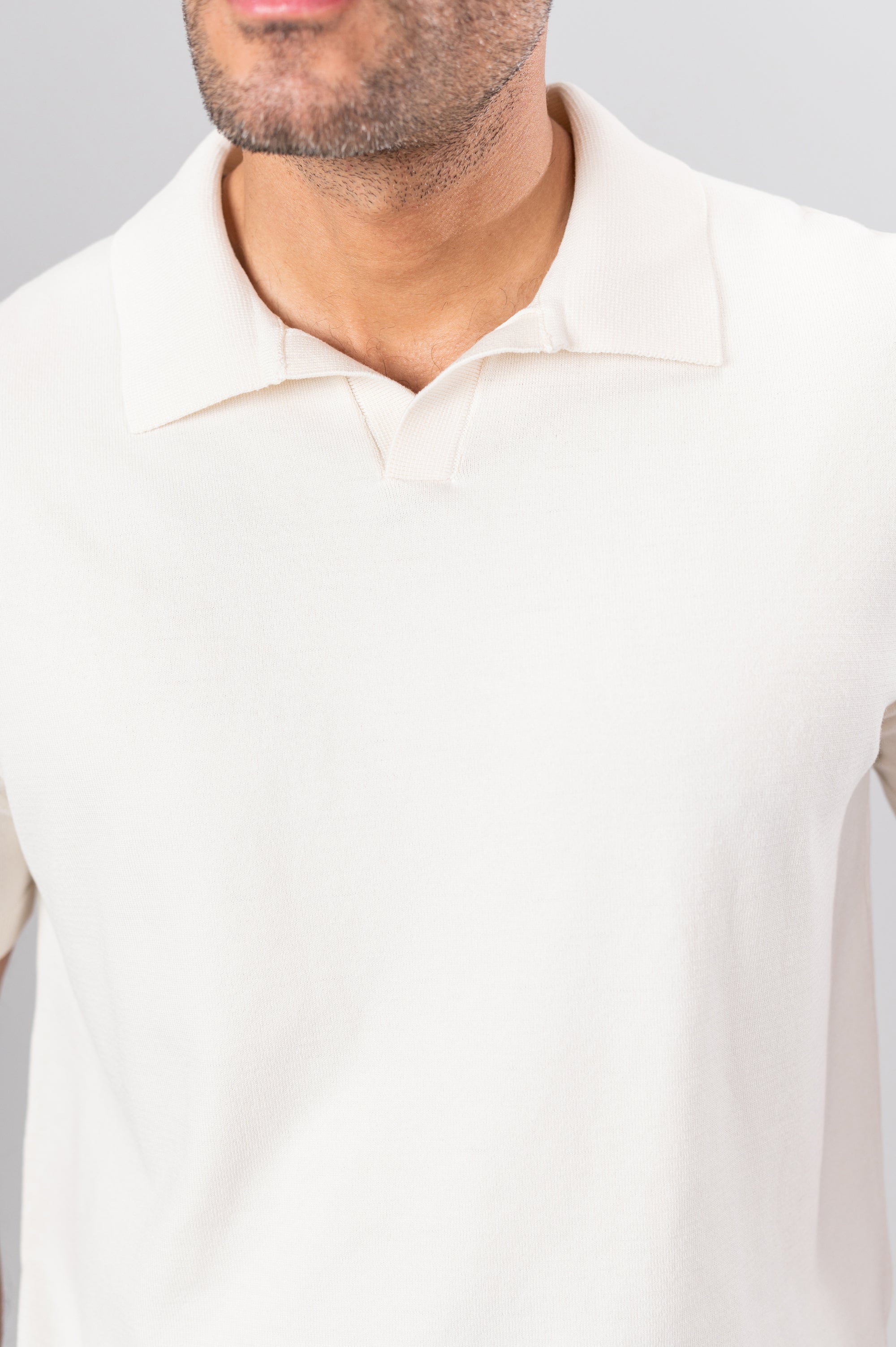 TONEX V POLO SHIRT COTTON - Off White