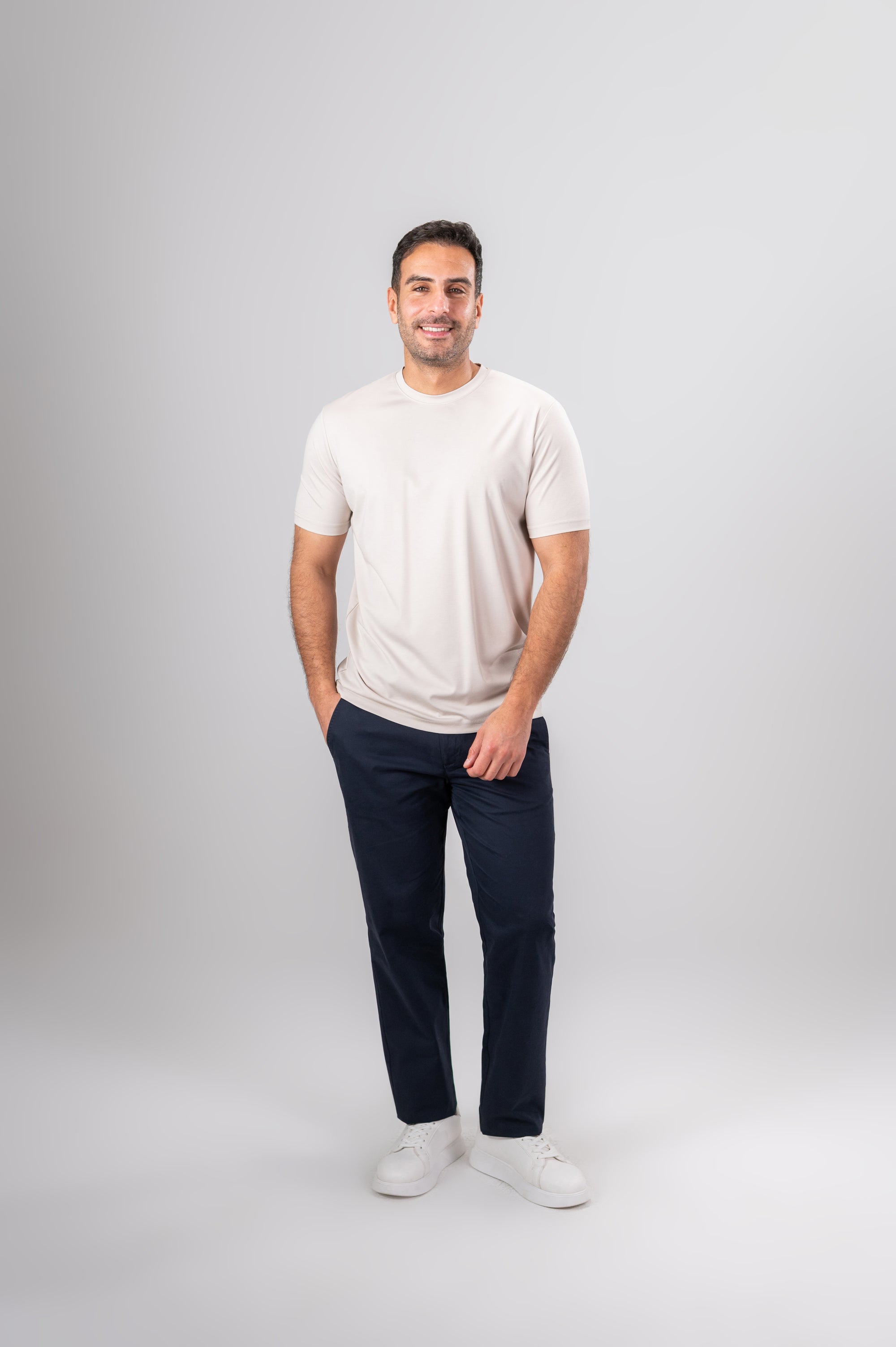 NARIO CREW NECK T-SHIRT - Light Beige