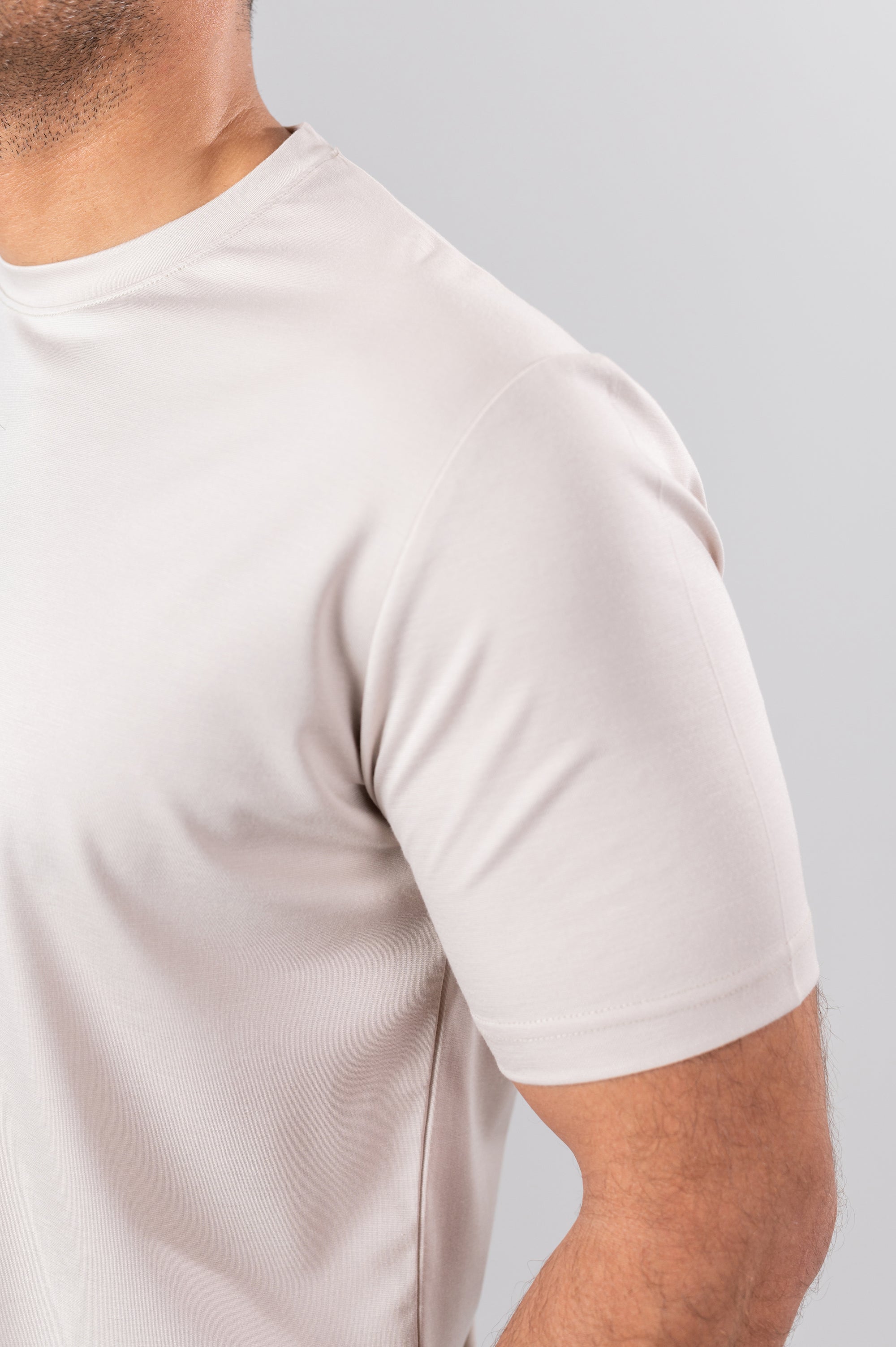 NARIO CREW NECK T-SHIRT - Light Beige