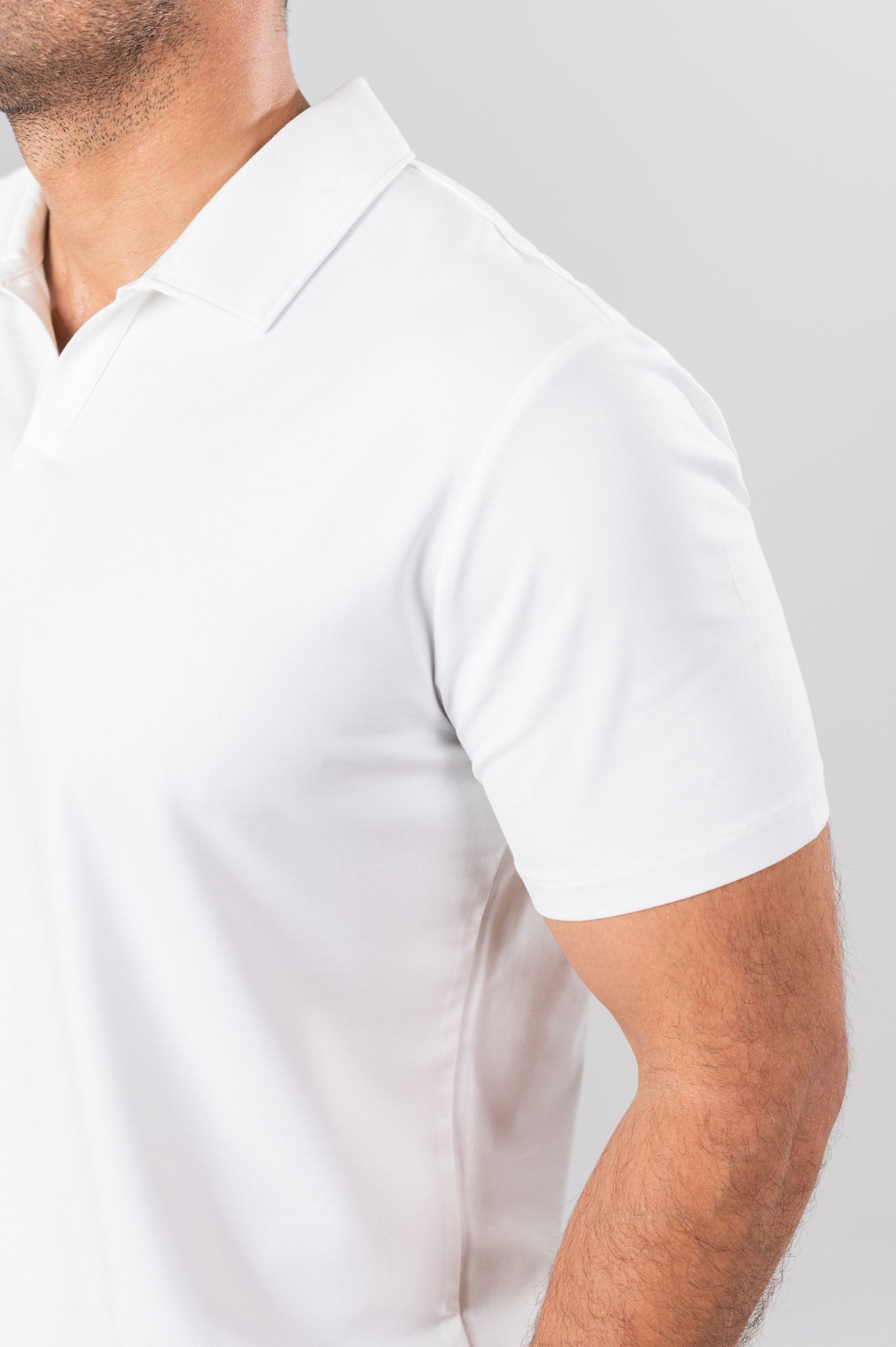 ANDRES V POLO SHIRT MODAL - White