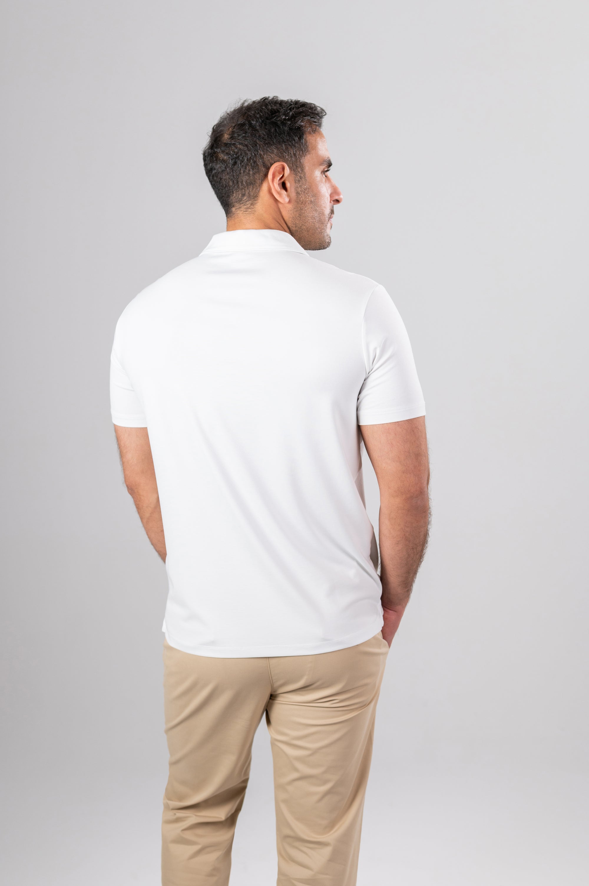 ANDRES V POLO SHIRT MODAL - White