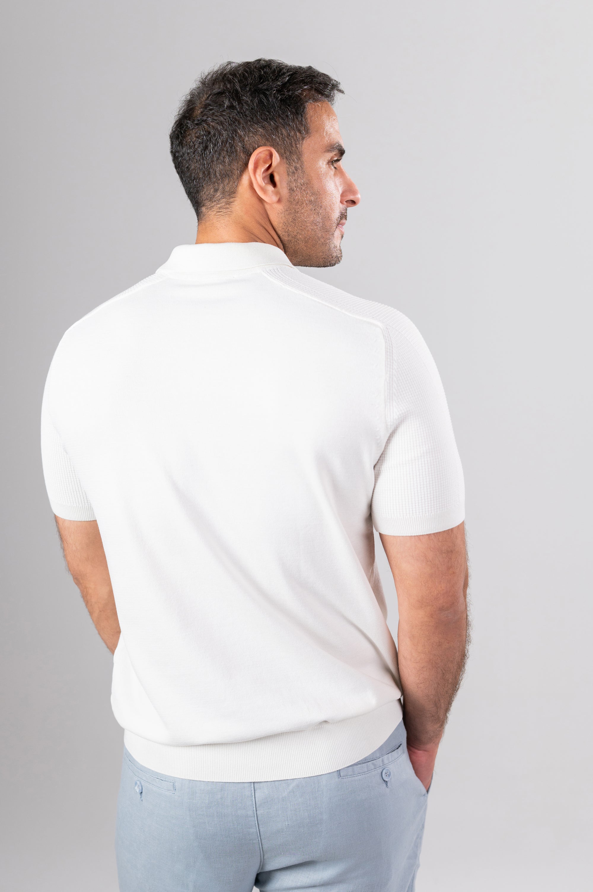 RICCARDO QUARTER ZIP - White