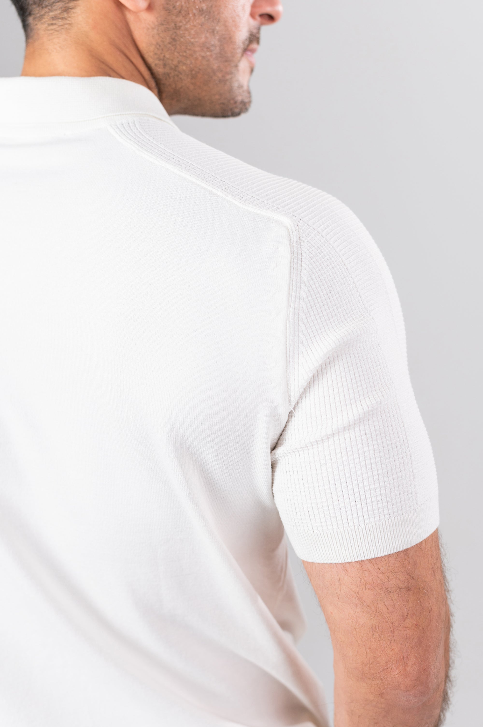 RICCARDO QUARTER ZIP - White