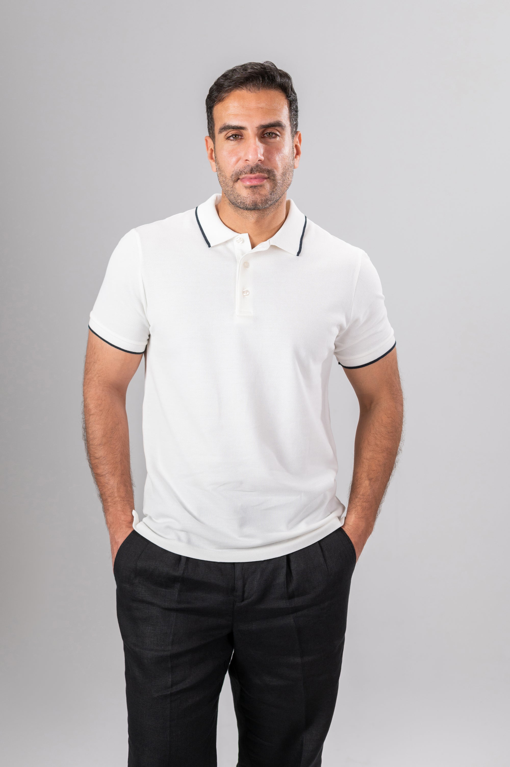 RICOS RINGER POLO SHIRT - White
