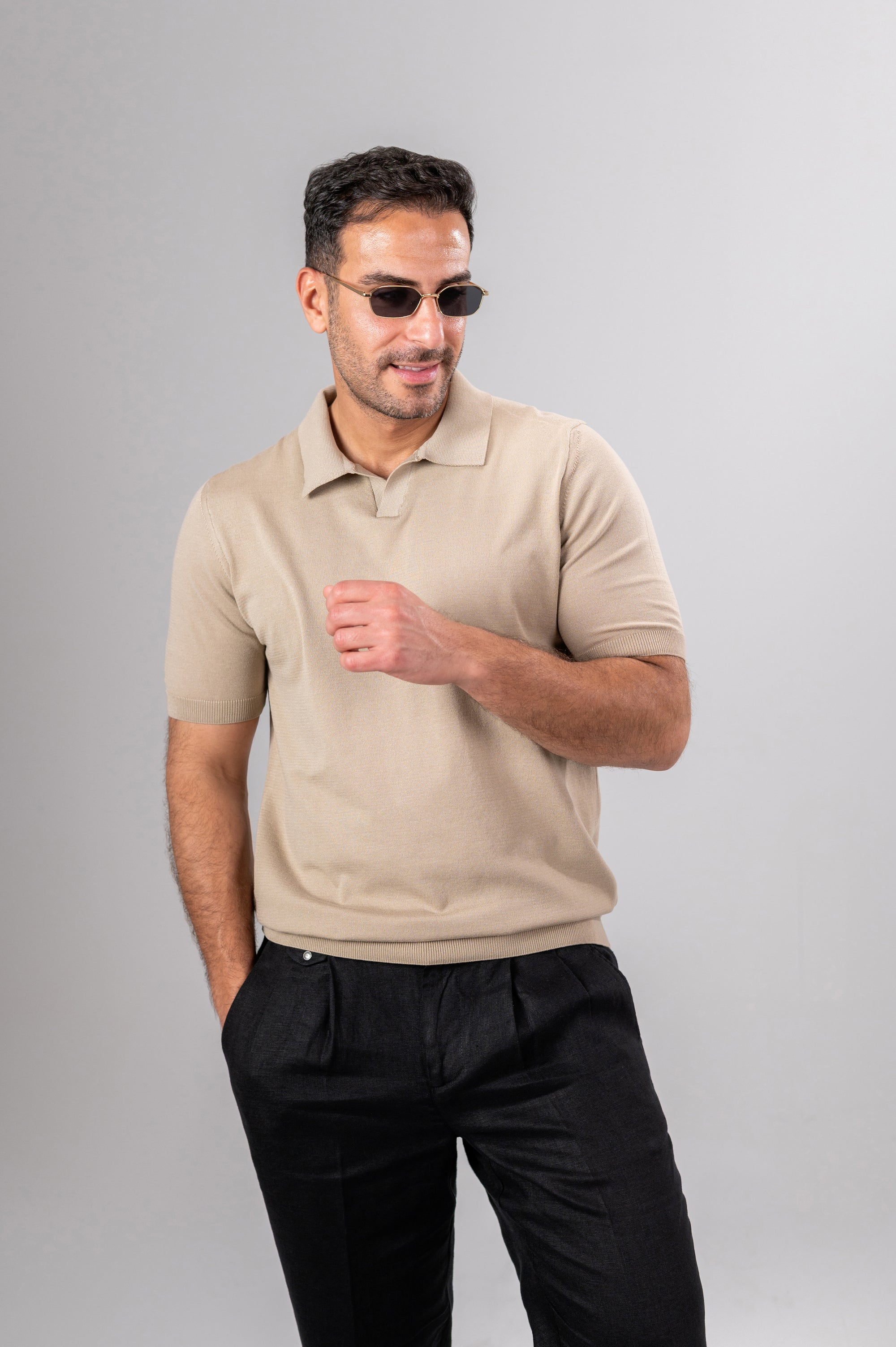 TONEX V POLO SHIRT COTTON - Beige