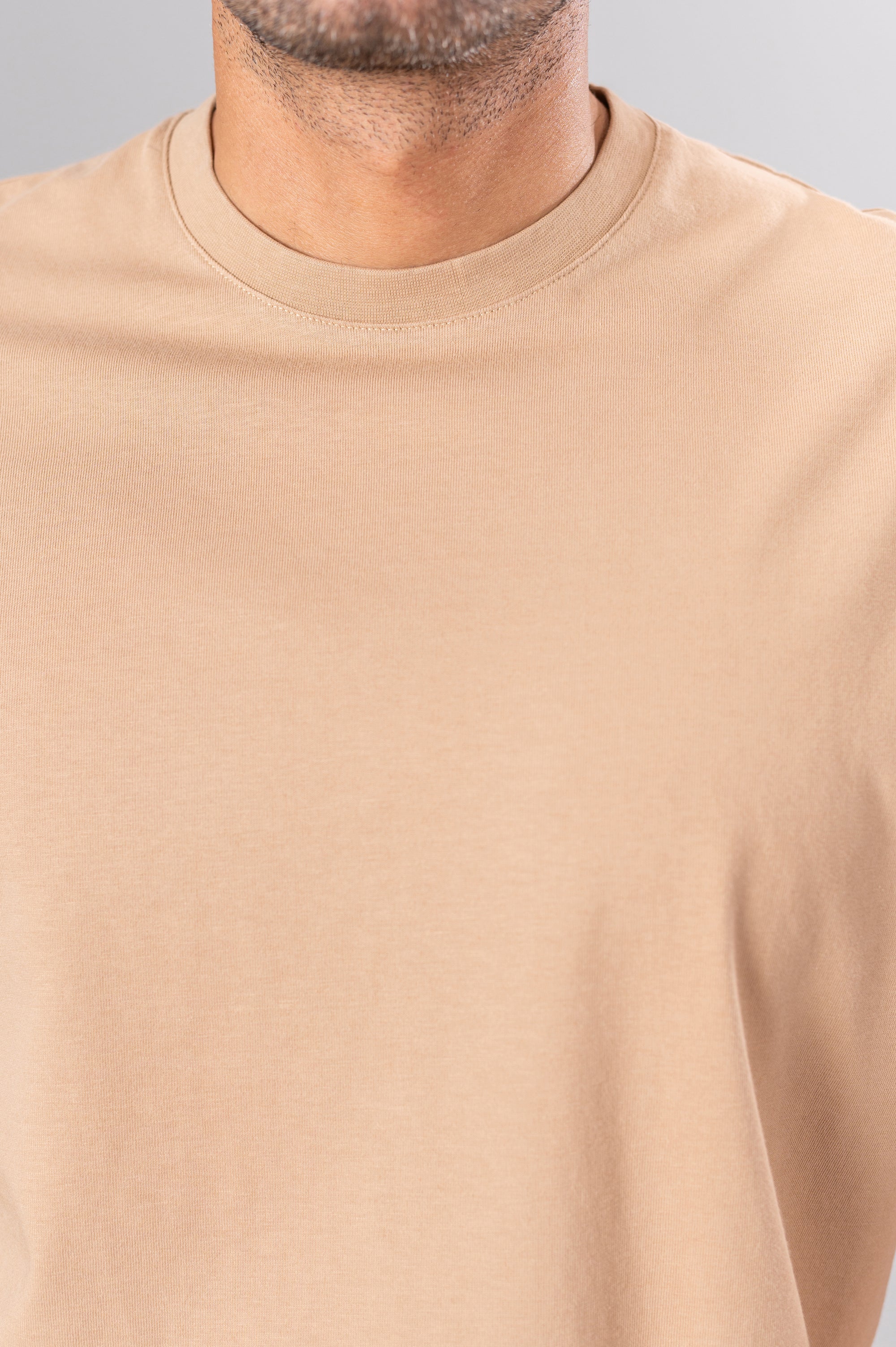ADRIANO BASIC T-SHIRT - Beige