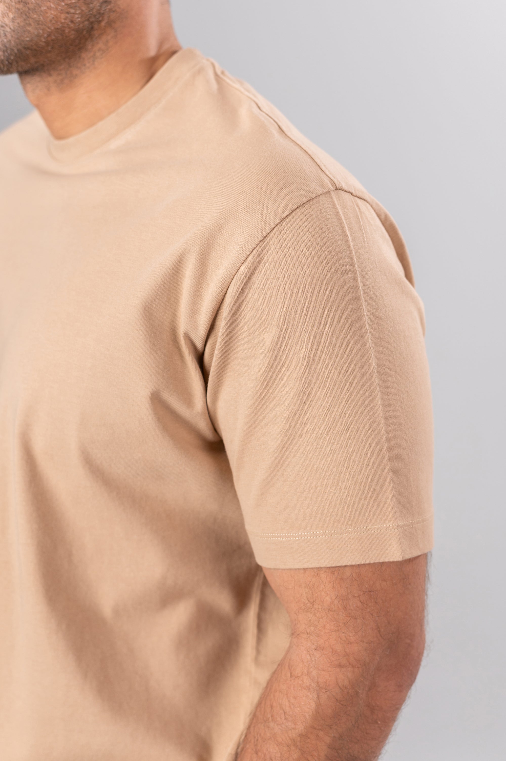 ADRIANO BASIC T-SHIRT - Beige