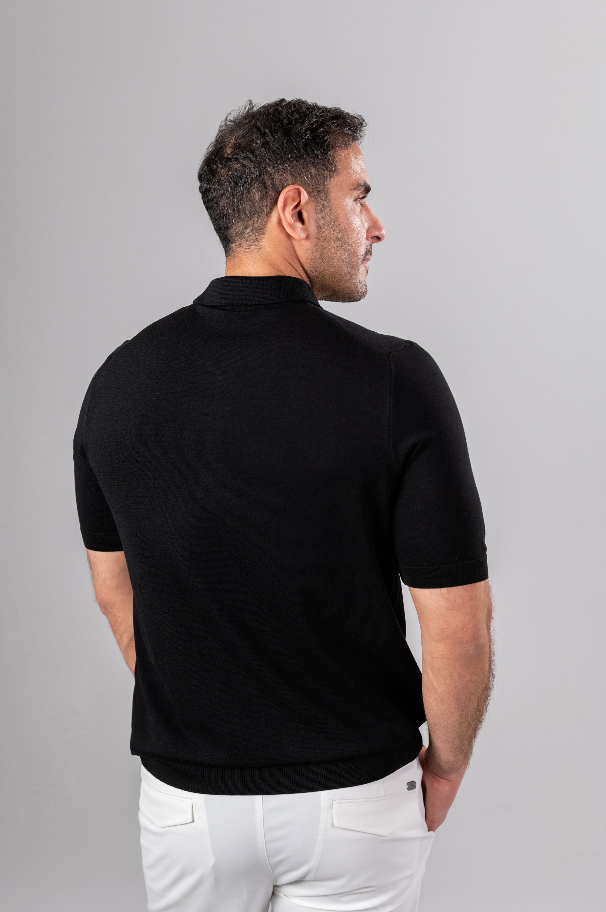 KENNY LOOSE ZIP SHIRT - Black