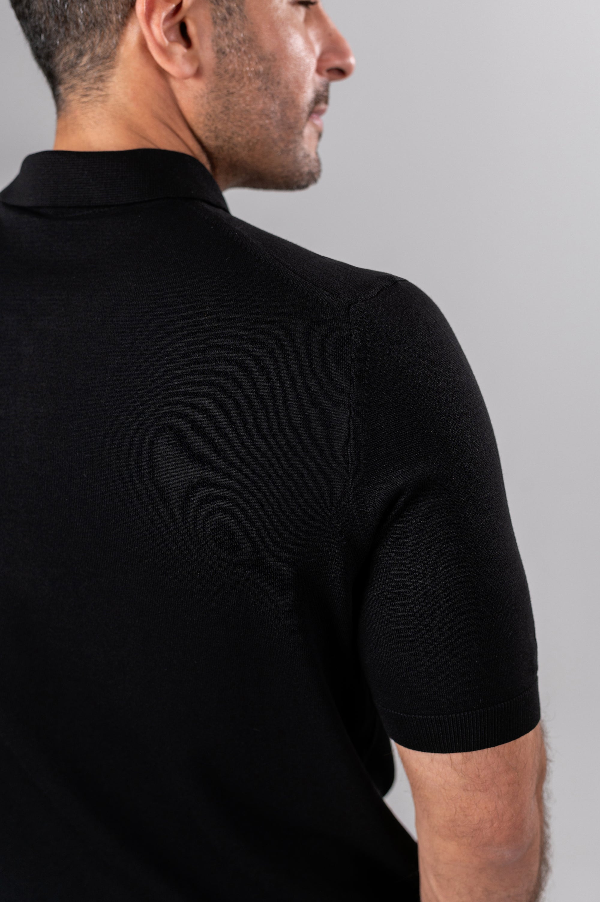 KENNY LOOSE ZIP SHIRT - Black